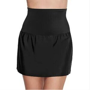 St. John's Bay Black High Waisted Swim Skirt Bikini Bottom 14